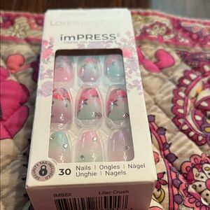 imPRESS Pink & Mint Floral Press-On Nails